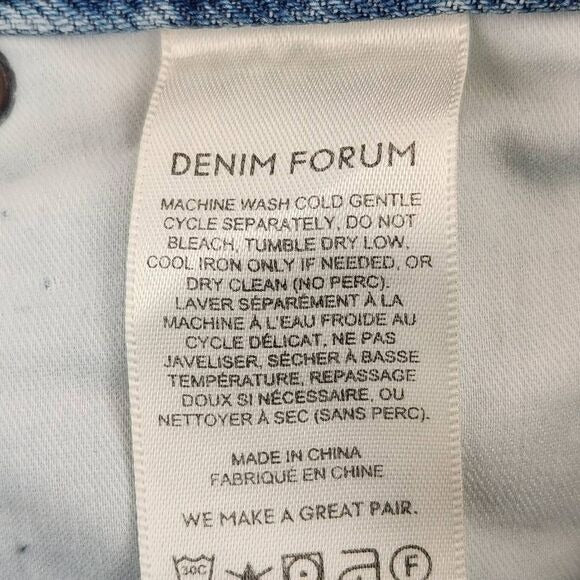 Denim Forum Cropped Straight Leg Jeans Size 24