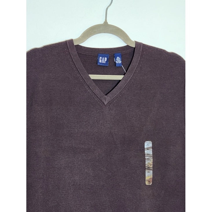 Gap Mens Brown V-Neck Sweater Vest Size XL NWT