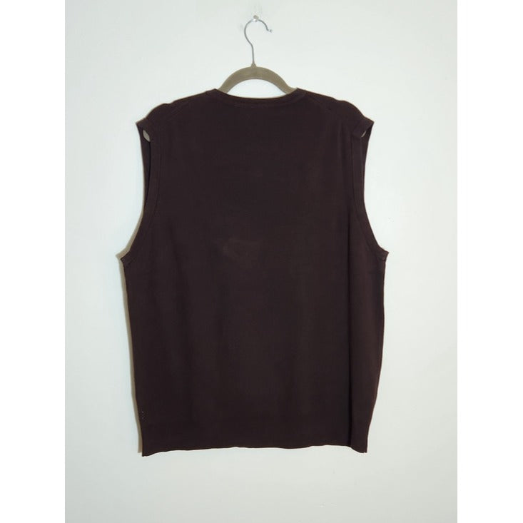Gap Mens Brown V-Neck Sweater Vest Size XL NWT
