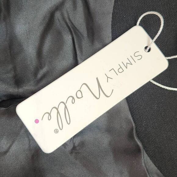 Simply Noelle Black Chiffon and Knit Zip-Up Jacket Size Small/Medium New