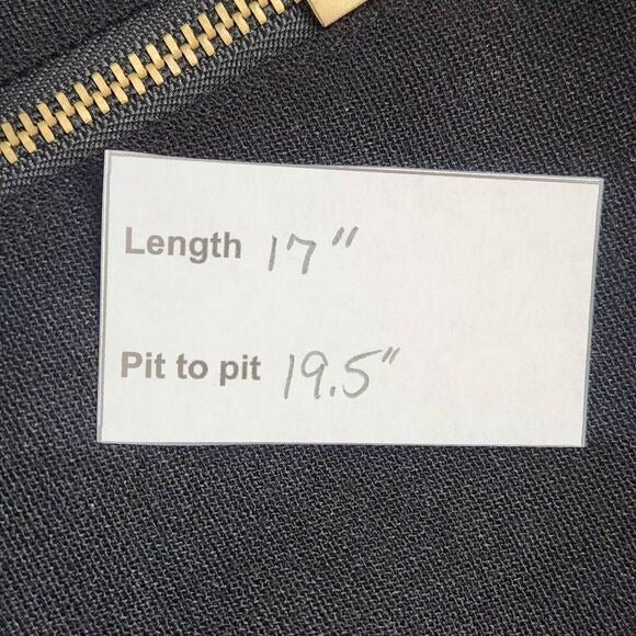 Simply Noelle Black Chiffon and Knit Zip-Up Jacket Size Small/Medium New