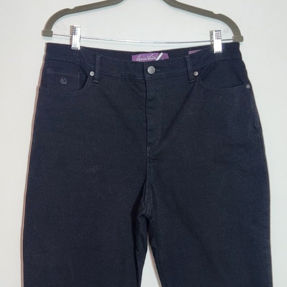 Gloria Vanderbilt Tapered Black Jeans Size 14 Short, New