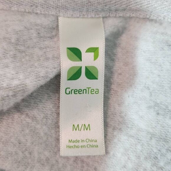 Green Tea Gray Sweatshirt Size Medium Heather Gray Pullover