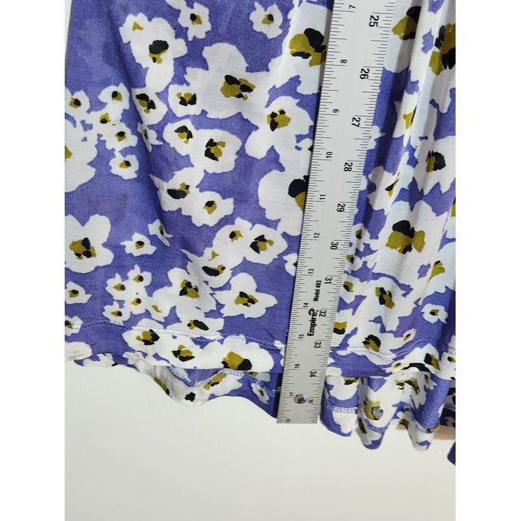 Free People Purple Floral Tunic Mini Dress Size Small