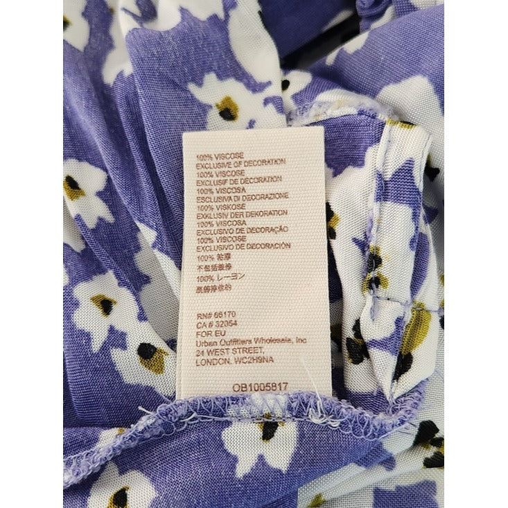 Free People Purple Floral Tunic Mini Dress Size Small