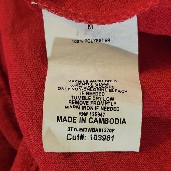 Ava & Grace Hot Pink Blouse Size Medium Pink Half-Button Top