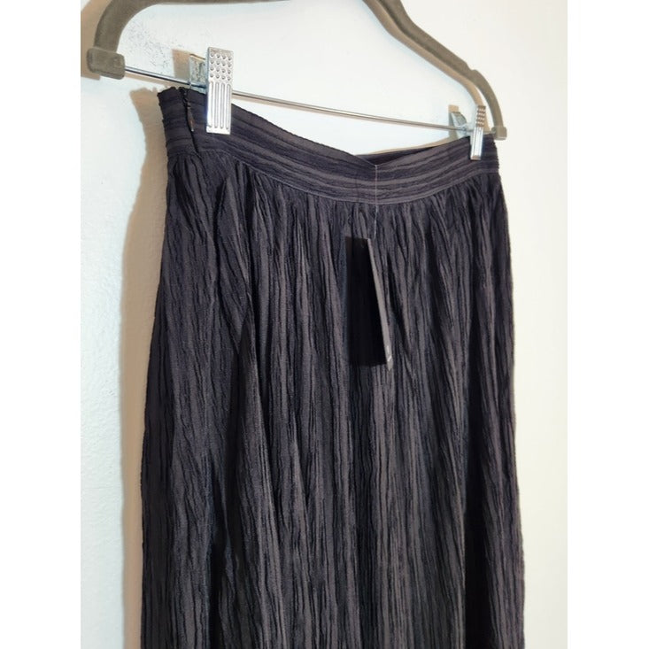 Lulus Black Plissé Maxi Skirt Size XS NWT