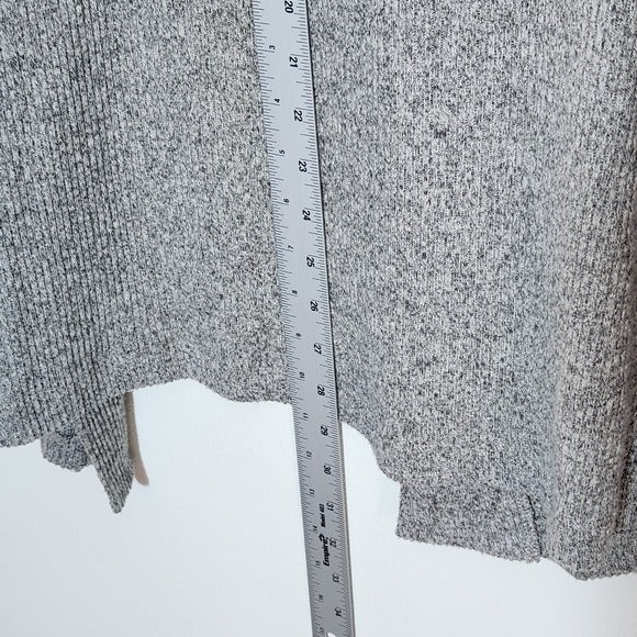 Nally & Millie Heather Gray Ribbed Knit Sweater Vest Hoodie Size XL NWT