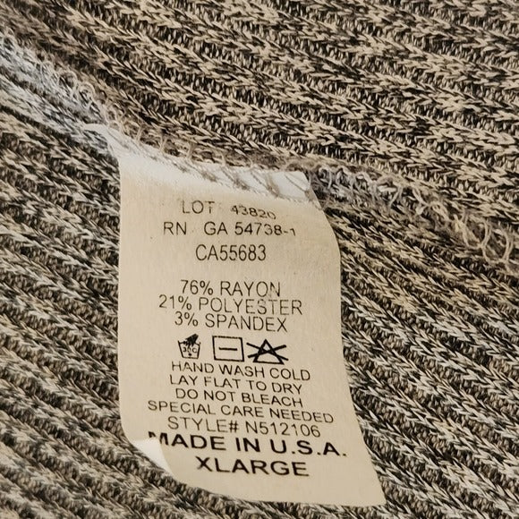 Nally & Millie Heather Gray Ribbed Knit Sweater Vest Hoodie Size XL NWT