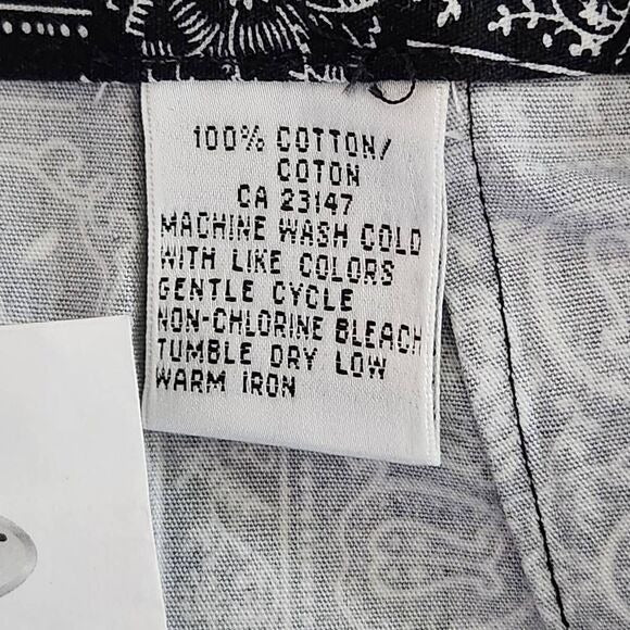 Talbots Black and White Bandana Print Mini Wrap Skirt Size 10 Wrap Skirt, New