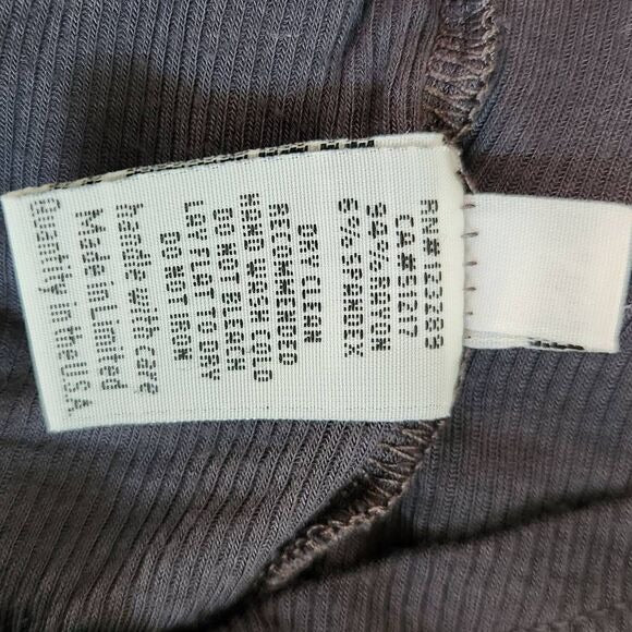 Michael Lauren Dark Gray Ribbed Knit Layered Back Tunic Size XS