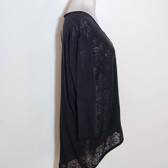 Nally & Millie Black Slub Knit Tunic Size Large/XL NWT