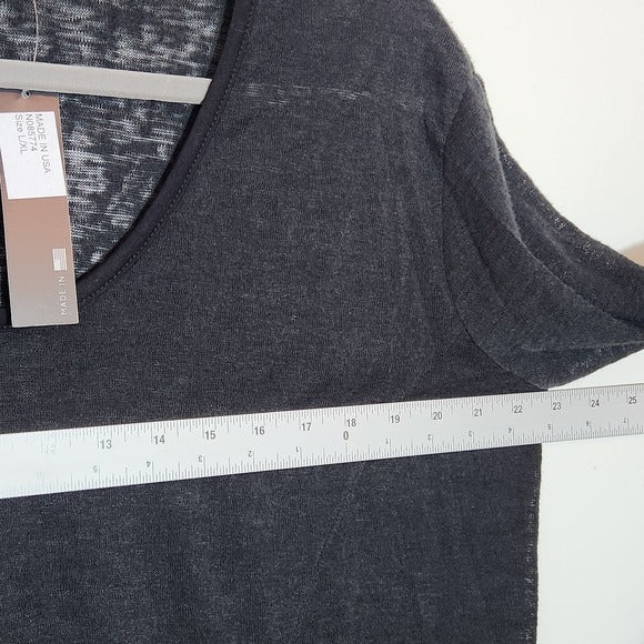 Nally & Millie Black Slub Knit Tunic Size Large/XL NWT