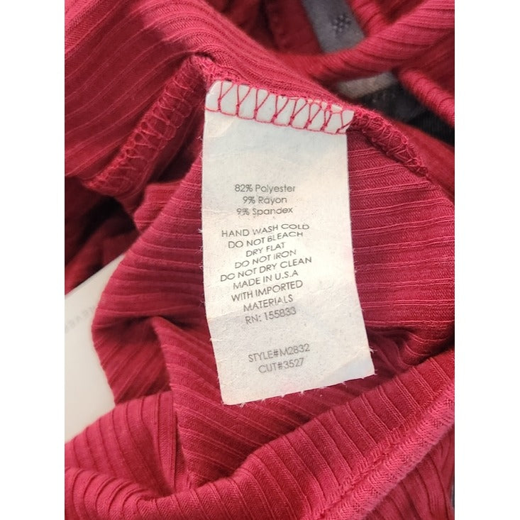 Forever 21 Burgundy Ribbed Knit Cropped Top Size XL NWT