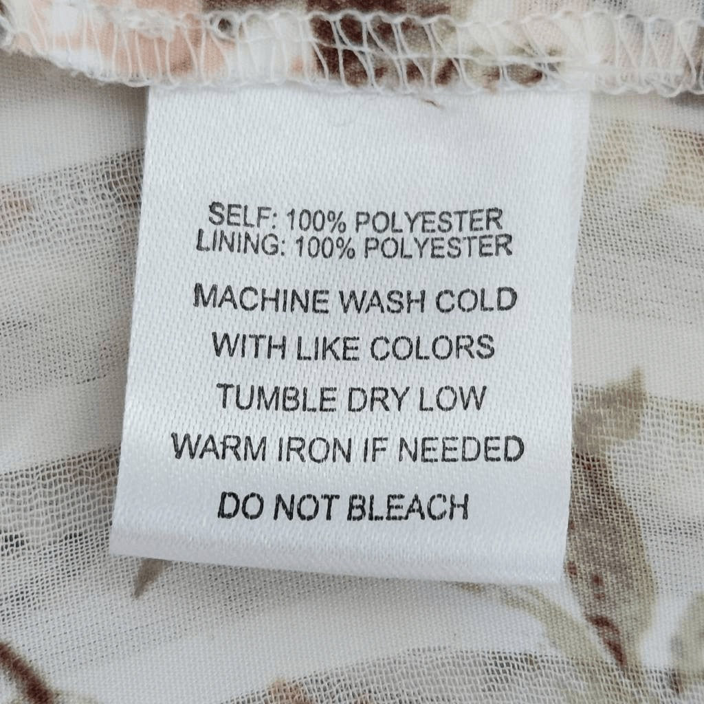 Indigo Rose White and Pink Floral Boho Midi Dress Size Large Wedding Guest Dress