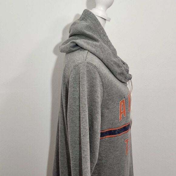 Auburn Tigers Sweatshirt with Funnel Neck Size Large Auburn Gray Sweatshirt