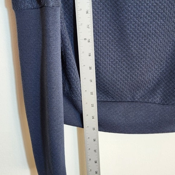 Nike Womens Navy Textured Knit Top with Dolman Sleeves Size Large