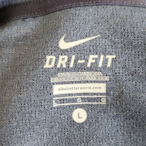 Nike Womens Navy Textured Knit Top with Dolman Sleeves Size Large