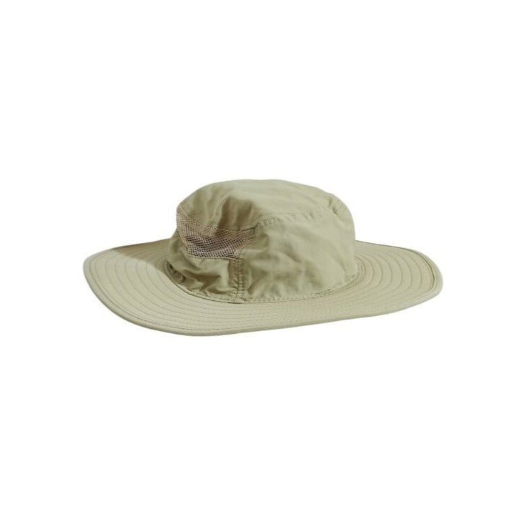 Unisex Khaki Fishing Sun Hat with Chin Strap One Size