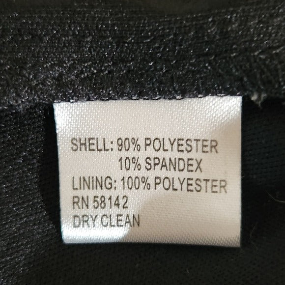 London Times Black and White Mesh Polka Dot Sheath Dress Size 8