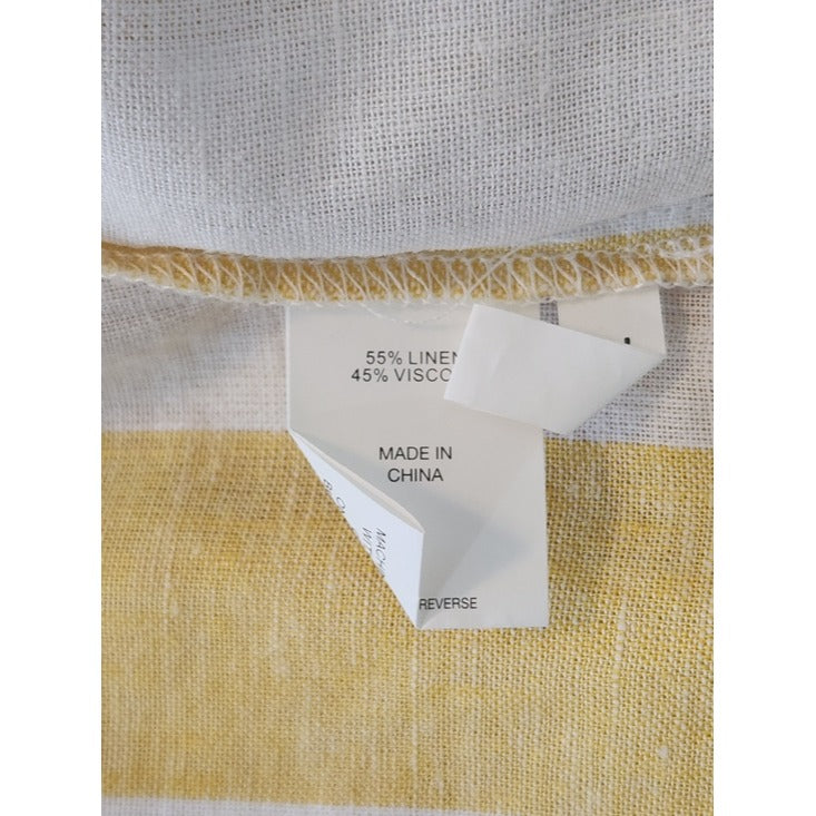 Soho by New York & Company Yellow Stripe Strapless Jumpsuit Size Large NWT