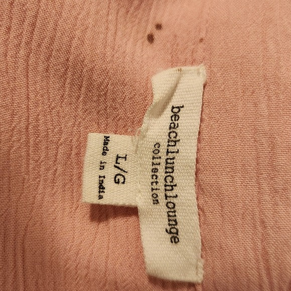 BeachLunchLounge Pink and Purple Ombre Crinkle Button Down Shirt Size Large