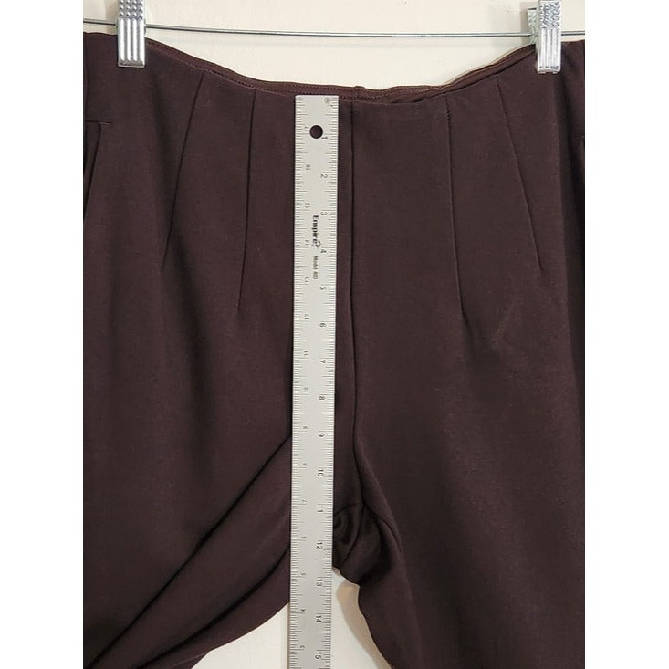 Belle by Kim Gravel Dark Brown Pull-On Pants Size 10