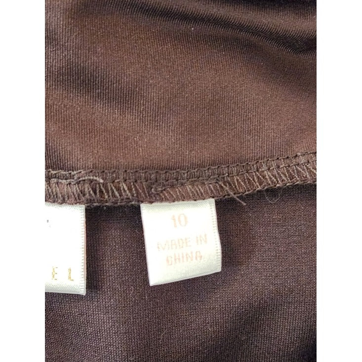 Belle by Kim Gravel Dark Brown Pull-On Pants Size 10
