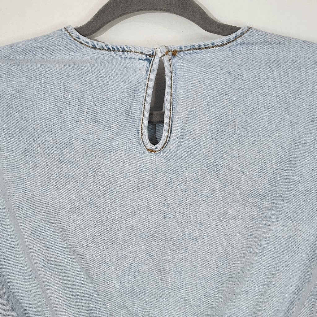 WeWoreWhat Cropped Denim Top Size Medium NWT Denim Sexy Crop Top