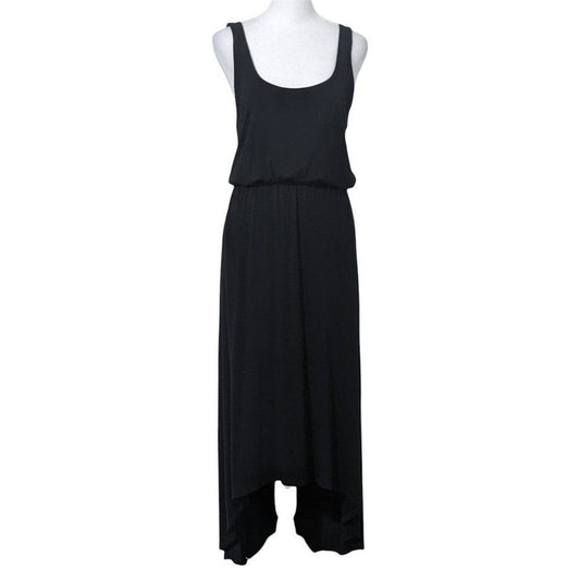 Felicity & Coco High Low Black Midi Dress Size XS Black Stretchy Knit Sundress