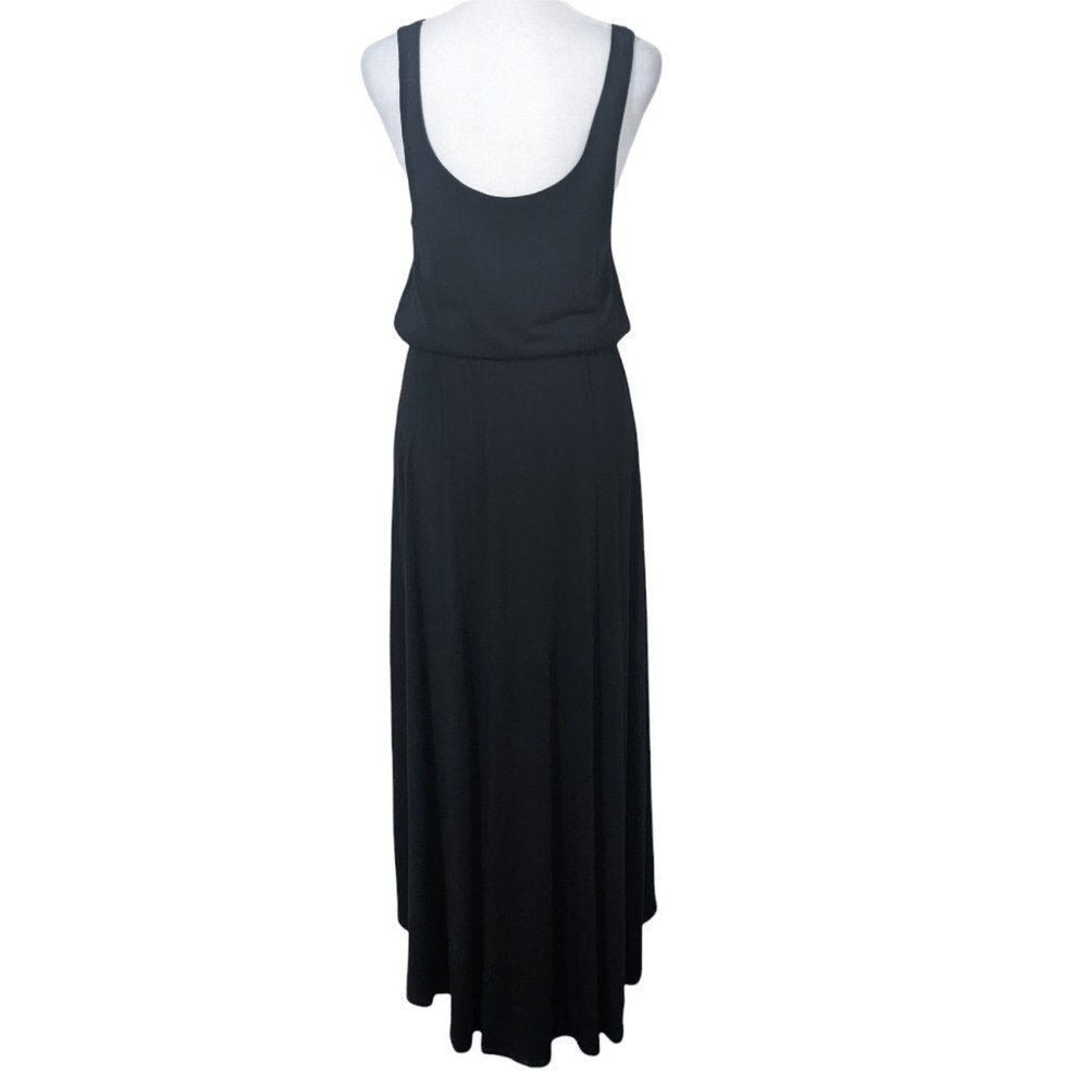 Felicity & Coco High Low Black Midi Dress Size XS Black Stretchy Knit Sundress
