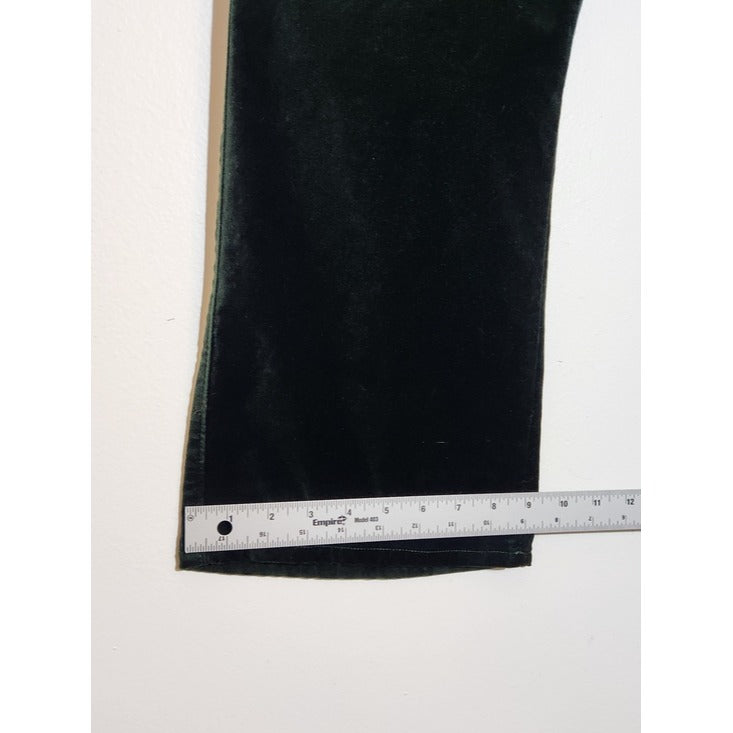 Good American Green Velvet High Rise Kick Flare Pants Size 18 NWT