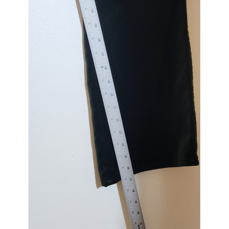 Good American Green Velvet High Rise Kick Flare Pants Size 18 NWT