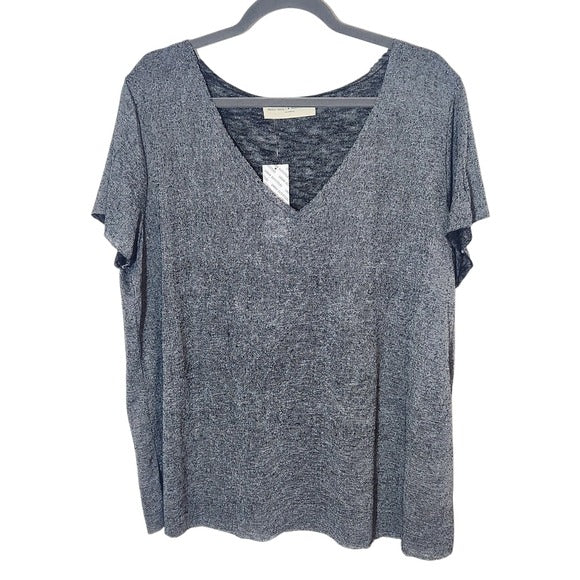 Project Social T Urban Outfitters Gray Textured V-Neck Tee Size Large NWT