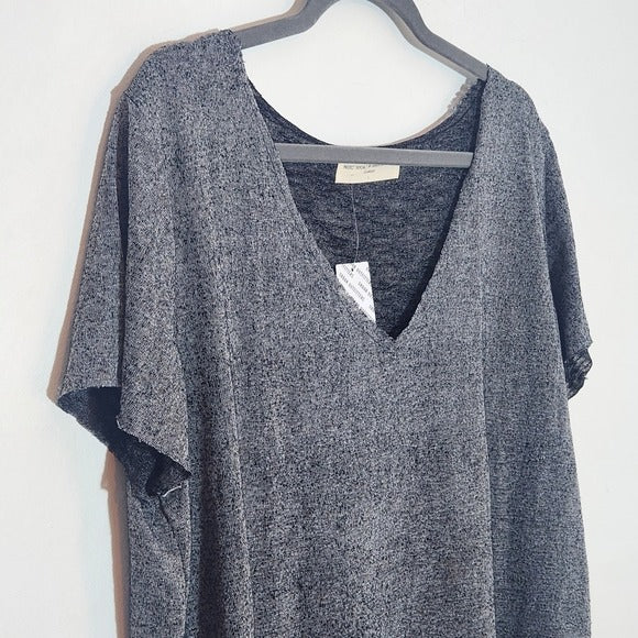 Project Social T Urban Outfitters Gray Textured V-Neck Tee Size Large NWT