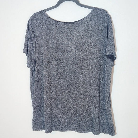 Project Social T Urban Outfitters Gray Textured V-Neck Tee Size Large NWT