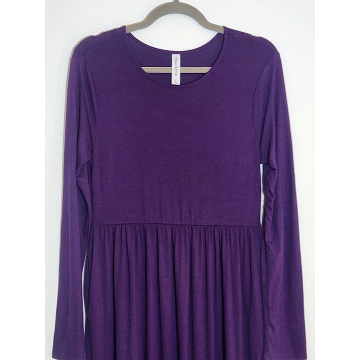 Zenana Outfitters Purple Maxi Dress Size Large