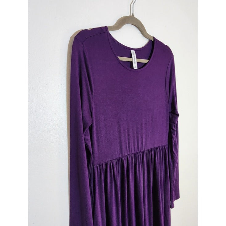 Zenana Outfitters Purple Maxi Dress Size Large