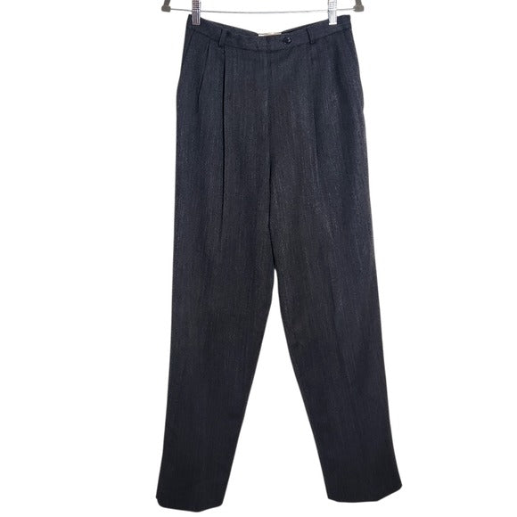 Talbots Classic Gray Wool Pleated Dress Pants Size 8
