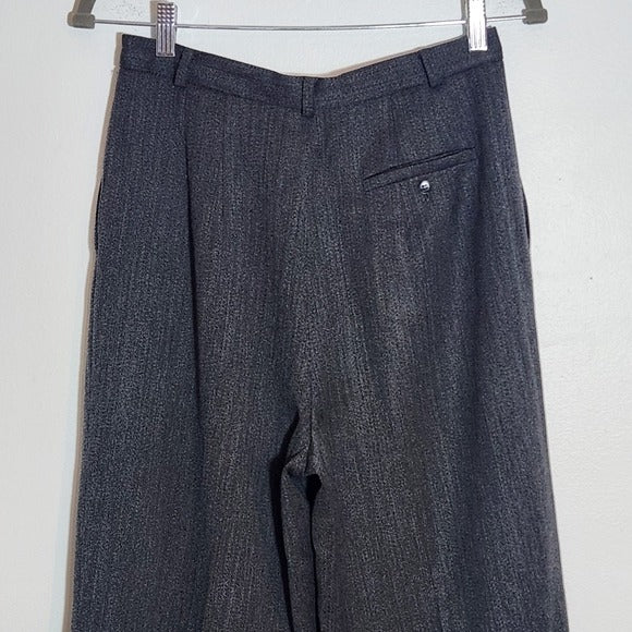 Talbots Classic Gray Wool Pleated Dress Pants Size 8