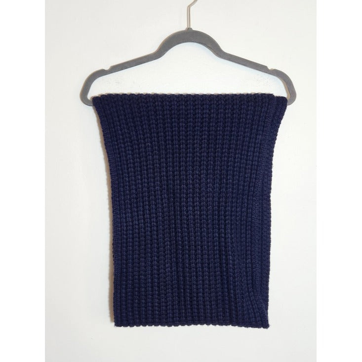 J. Crew Navy Chunky Knit Infinity Scarf One Size Cashmere Wool Blend