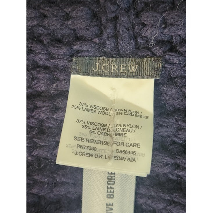 J. Crew Navy Chunky Knit Infinity Scarf One Size Cashmere Wool Blend