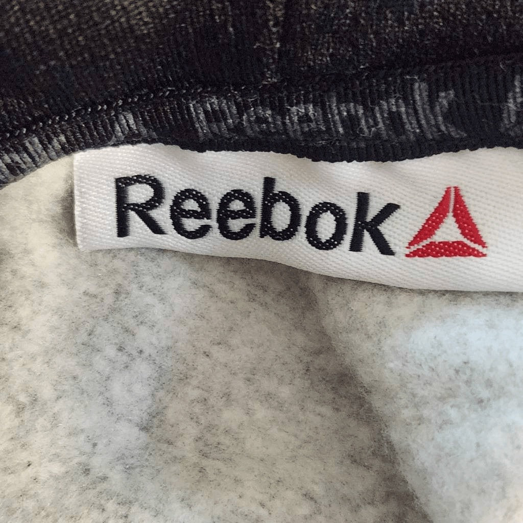 Reebok Charcoal Gray Logo Pullover Hoodie NWT Size Large Gray and Black Hoodie