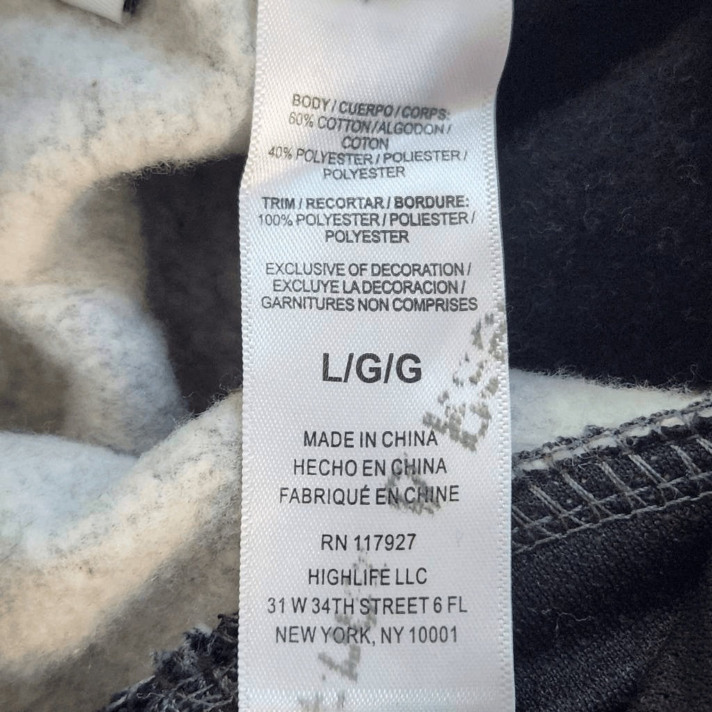 Reebok Charcoal Gray Logo Pullover Hoodie NWT Size Large Gray and Black Hoodie