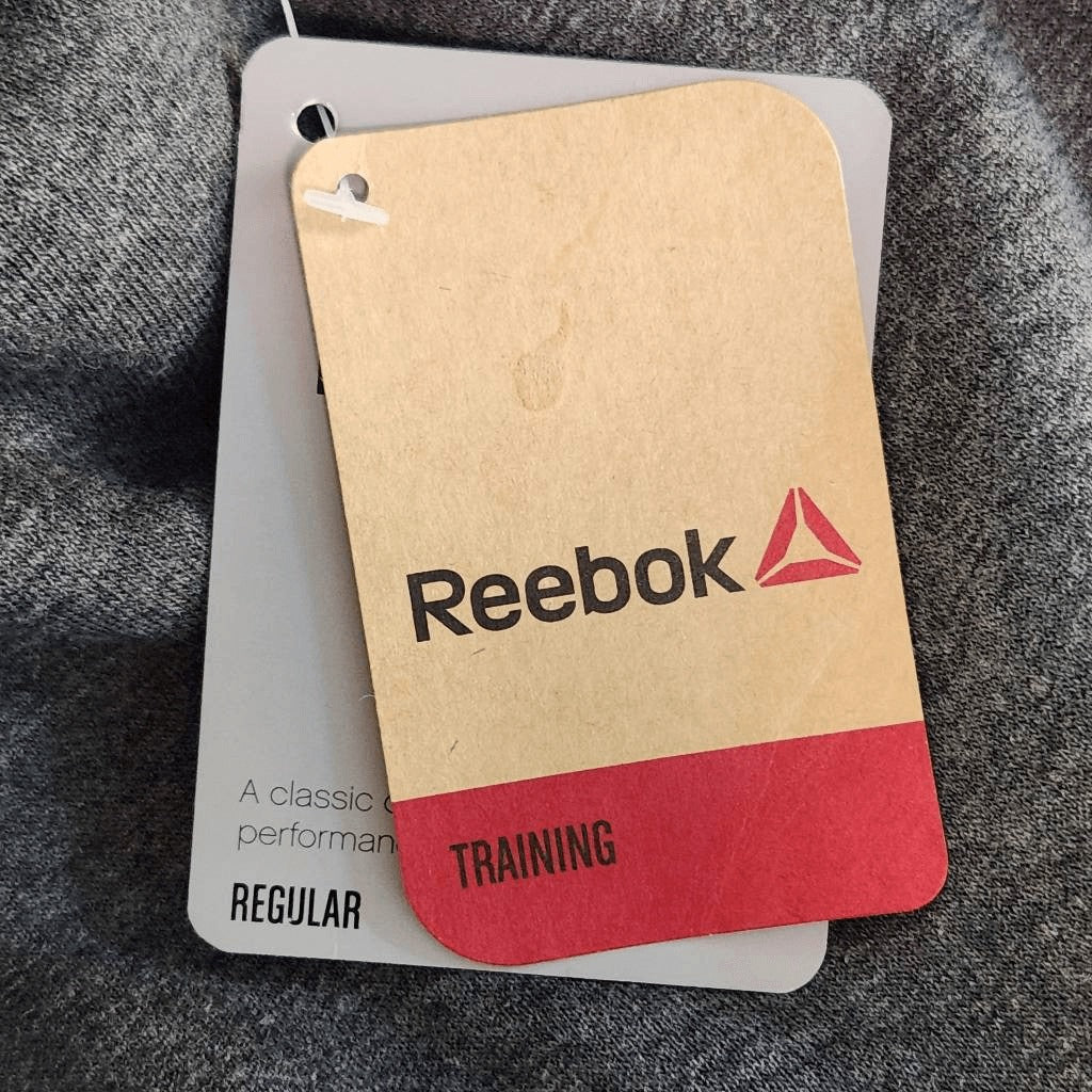 Reebok Charcoal Gray Logo Pullover Hoodie NWT Size Large Gray and Black Hoodie