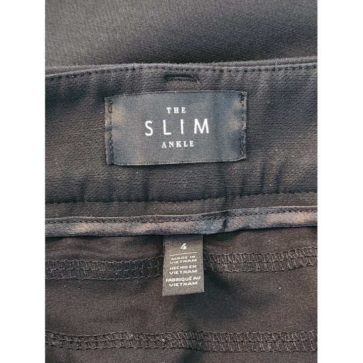 White House Black Market Black Slim Leg Ankle Pants Size 4