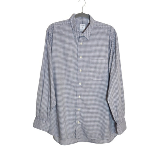 Gitman Bros Gray Check Trim Fit Shirt Size Large 16.5 34/35
