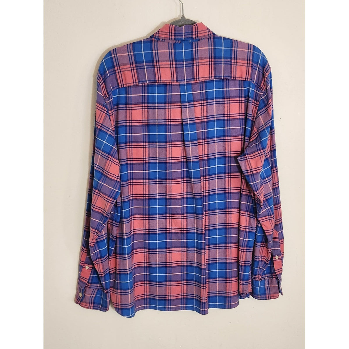 Vineyard Vines Mens Pink and Blue Plaid Button Down Shirt Size Large
