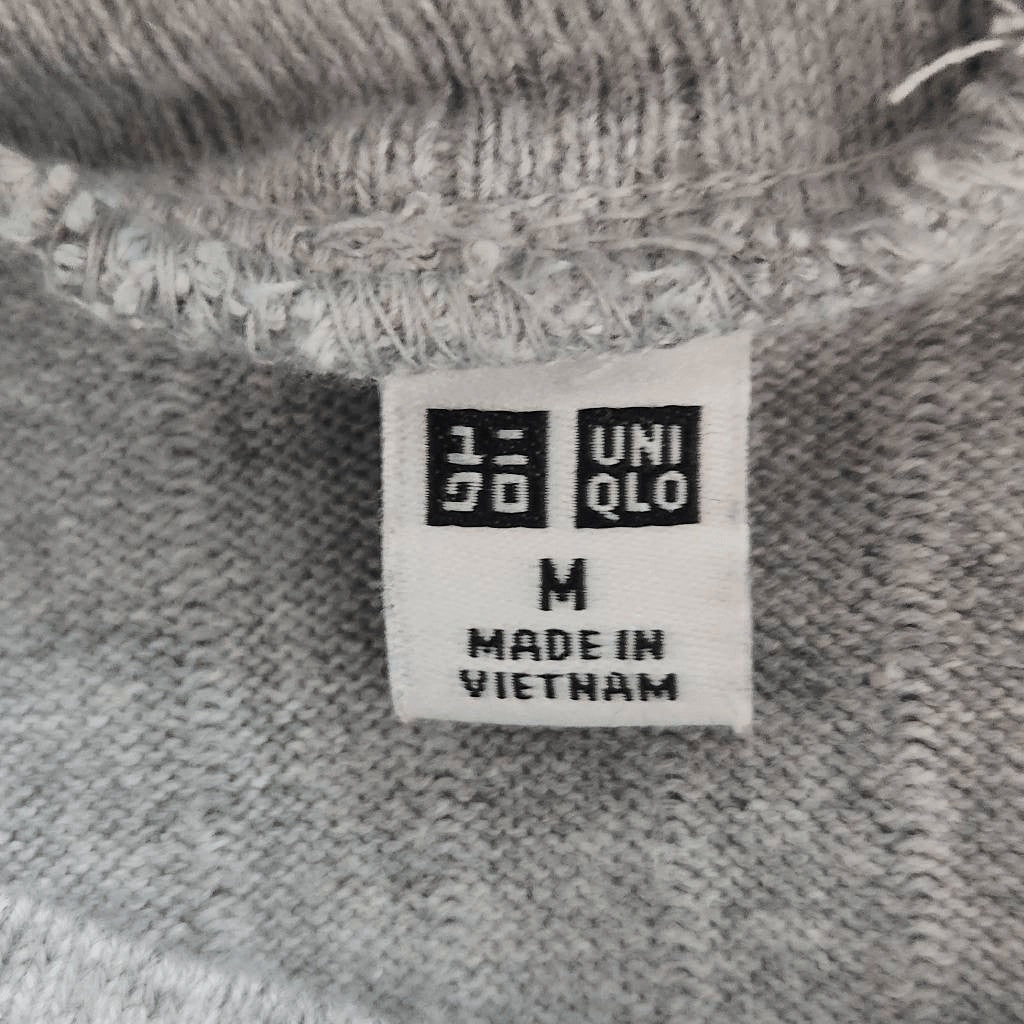 Uniqlo Gray Mock Turtleneck Ribbed Knit Dress Size Medium Gray Mini Dress