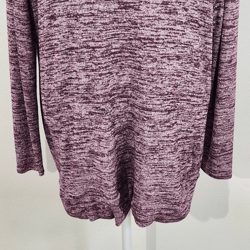 Athleta Plum Top with Draped Cutout in Back Size Medium Burgundy Knit Top
